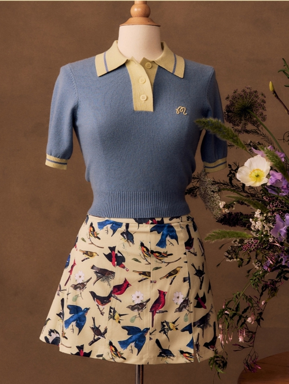 Malbon - The Mikayla Cropped Knit Polo